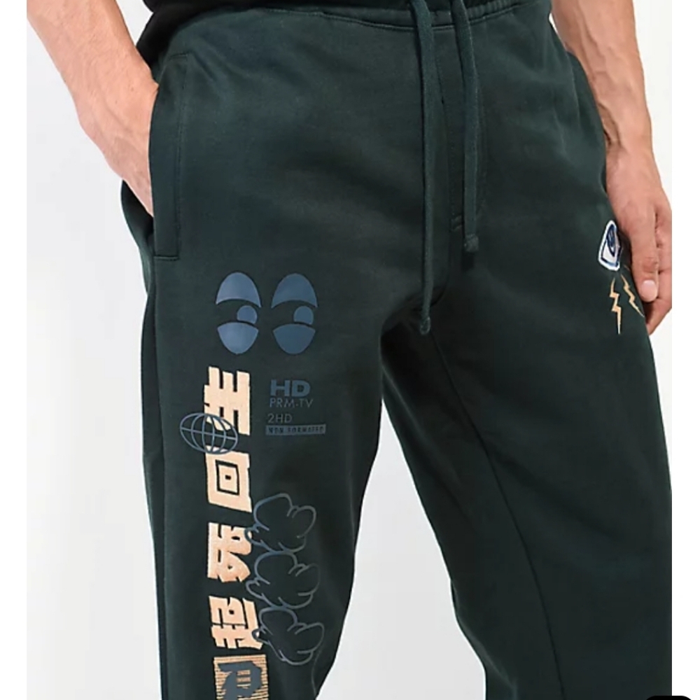 Primitive Skateboard Street Brand Embroidered Joggers Small - Picture 2 of 9